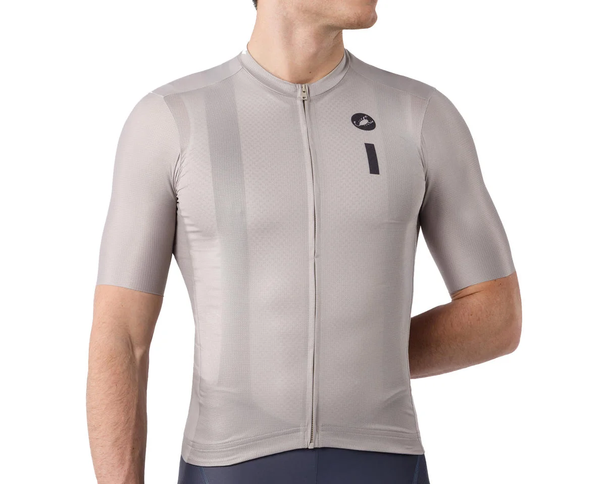 Castelli Drittone Logo Short Sleeve Jersey (Clay/Belgian Blue) (S)